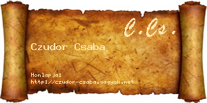 Czudor Csaba névjegykártya