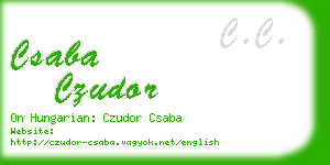 csaba czudor business card